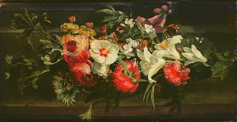 Nature morte aux roses, aux lys et autres fleurs